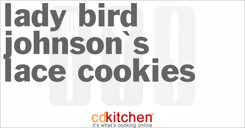 Lady Bird Johnson's Lace Cookies - CDKitchen.com