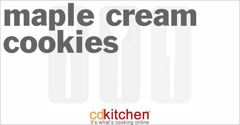 Maple Cream Cookies - CDKitchen.com