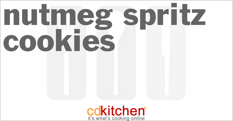 Nutmeg Spritz Cookies - CDKitchen.com