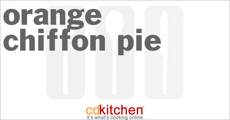 Orange Chiffon Pie - CDKitchen.com