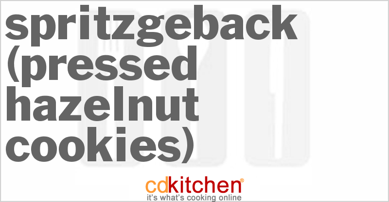 Spritzgeback (Pressed Hazelnut Cookies) - CDKitchen.com