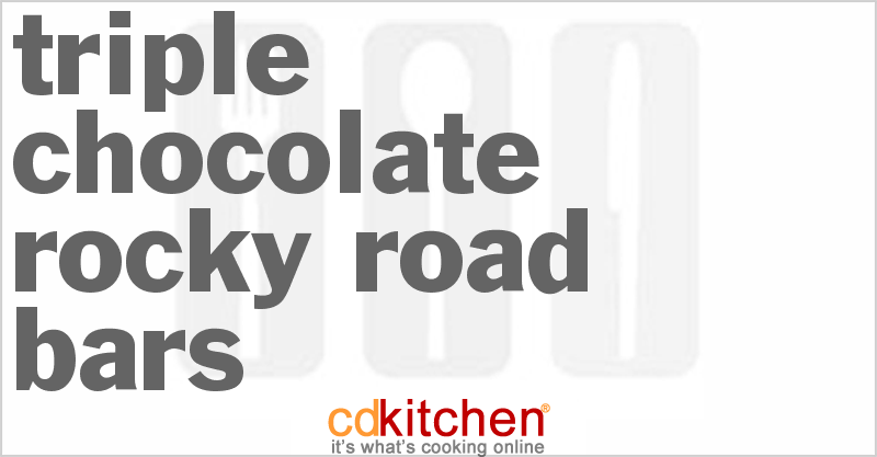 Triple Chocolate Rocky Road Bars - CDKitchen.com