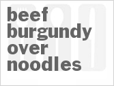 recipe for beef burgundy over noodles