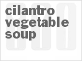 recipe for cilantro vegetable soup