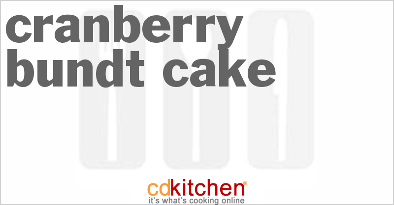 Cranberry Bundt Cake - CDKitchen.com