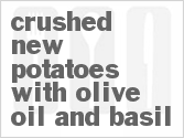 recipe for crushed new potatoes with olive oil and basil