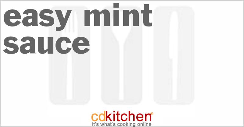 Easy Mint Sauce - CDKitchen.com
