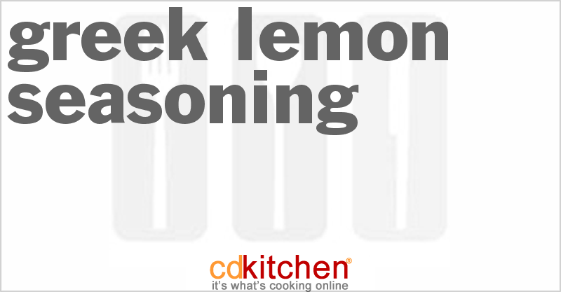 Greek Lemon Seasoning - CDKitchen.com