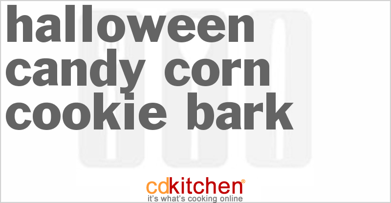 Halloween Candy Corn Cookie Bark - CDKitchen.com