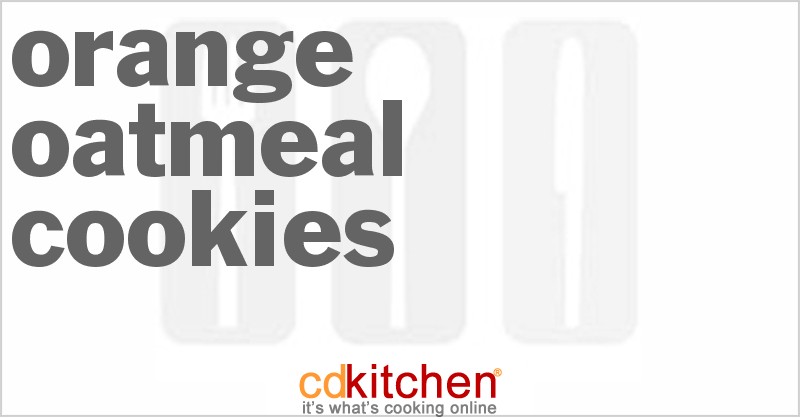 Orange Oatmeal Cookies - CDKitchen.com