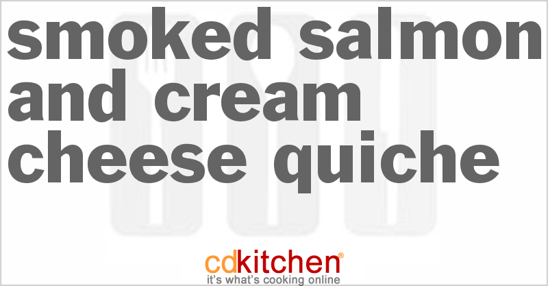 Smoked Salmon and Cream Cheese Quiche - CDKitchen.com