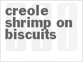 Creole Shrimp on Biscuits