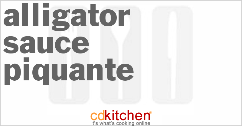 Alligator piquante sauce grits