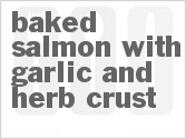 recipe for baked salmon with garlic and herb crust