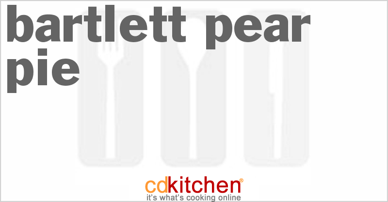 Bartlett Pear Pie - CDKitchen.com