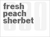recipe for fresh peach sherbet