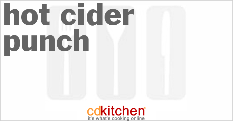 Hot Cider Punch - CDKitchen.com