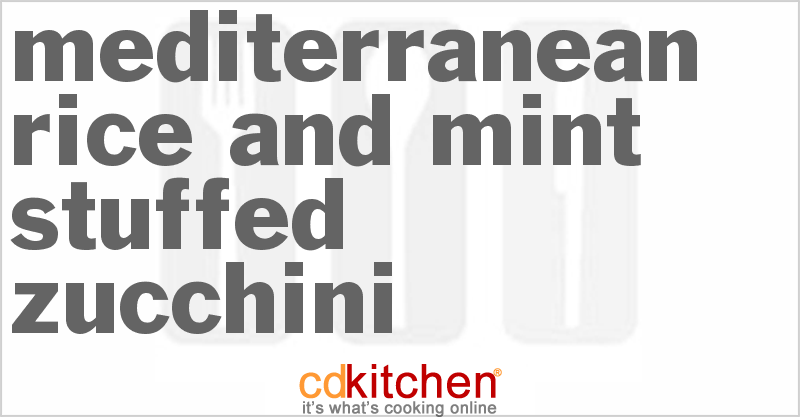 Mediterranean Rice And Mint Stuffed Zucchini - CDKitchen.com