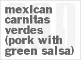 recipe for mexican carnitas verdes (pork with green salsa)
