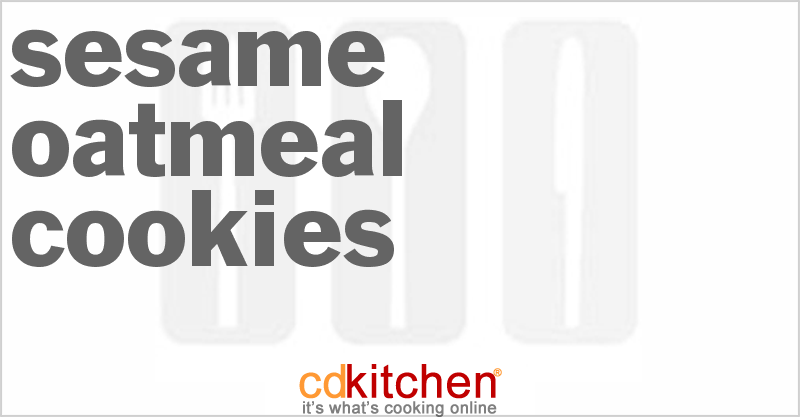 Sesame Oatmeal Cookies - CDKitchen.com