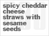 recipe for spicy cheddar cheese straws with sesame seeds