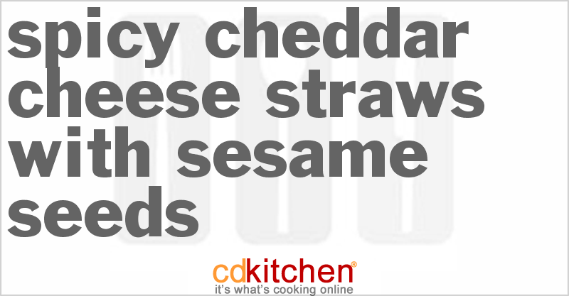Spicy Cheddar Cheese Straws With Sesame Seeds - CDKitchen.com