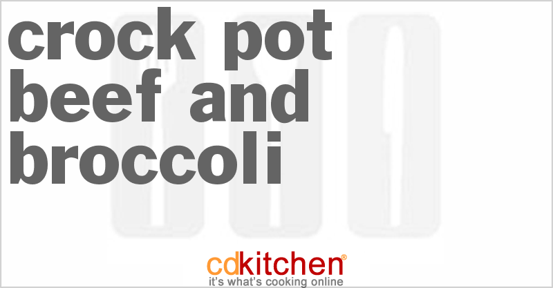 Beef And Broccoli - CDKitchen.com