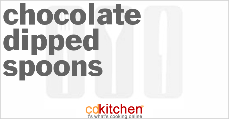 Chocolate Dipped Spoons - CDKitchen.com