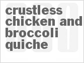 recipe for crustless chicken and broccoli quiche