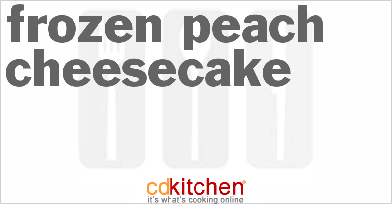 Frozen Peach Cheesecake - CDKitchen.com