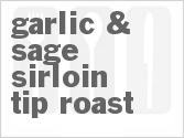 recipe for garlic & sage sirloin tip roast