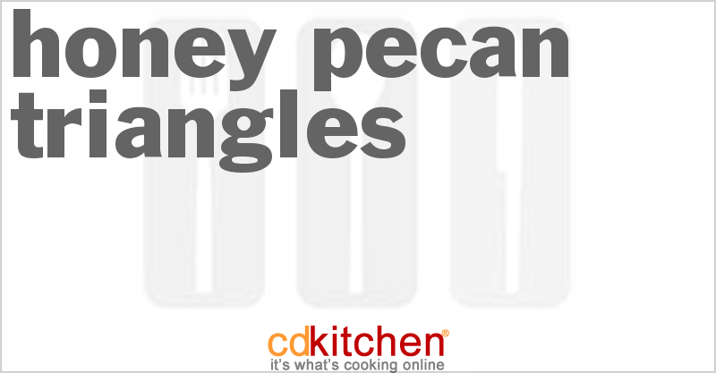 Honey Pecan Triangles - CDKitchen.com