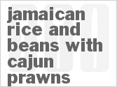 recipe for jamaican rice and beans with cajun prawns