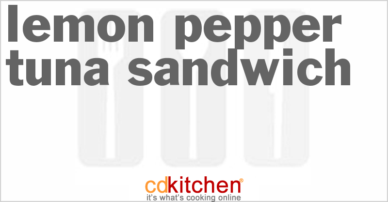 Lemon Pepper Tuna Sandwich - CDKitchen.com