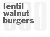 recipe for lentil-walnut burgers