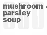 recipe for mushroom & parsley soup