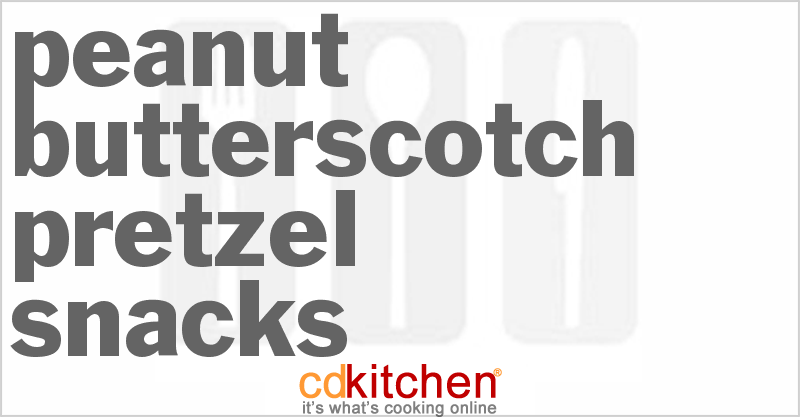 Peanut Butterscotch Pretzel Snacks - CDKitchen.com
