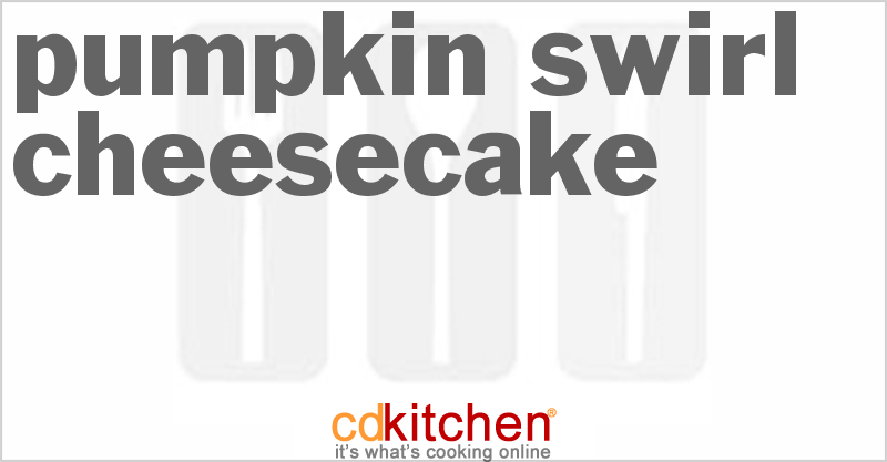 Pumpkin Swirl Cheesecake - CDKitchen.com