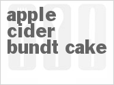 recipe for apple cider bundt cake