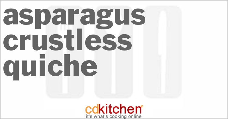 Asparagus Crustless Quiche - CDKitchen.com