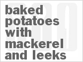 recipe for baked potatoes with mackerel and leeks