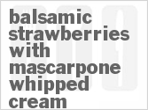 recipe for balsamic strawberries with mascarpone whipped cream