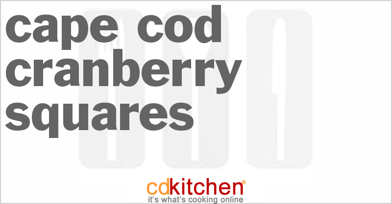 Cape Cod Cranberry Squares - CDKitchen.com