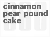 recipe for cinnamon-pear pound cake