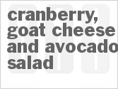 recipe for cranberry, goat cheese and avocado salad