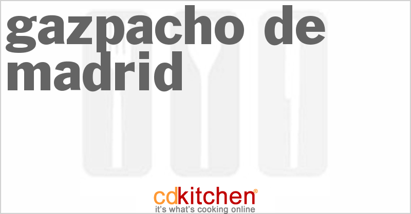 Gazpacho De Madrid - CDKitchen.com
