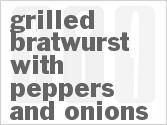 recipe for grilled bratwurst with peppers and onions