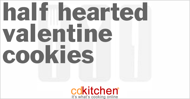 Half-Hearted Valentine Cookies - CDKitchen.com