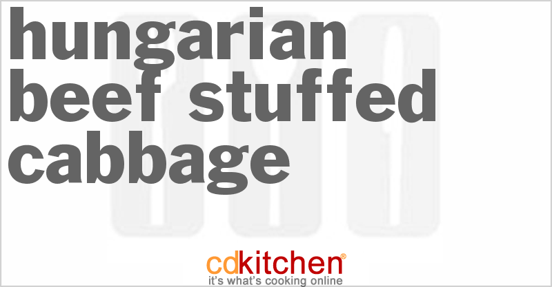 Hungarian Beef Stuffed Cabbage - CDKitchen.com