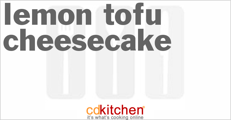 Lemon Tofu Cheesecake - CDKitchen.com